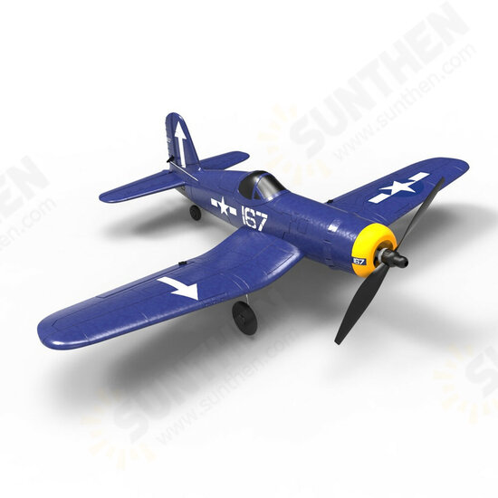 Three batteries-Mini F4U EPP 400mm Wingspan 2.4G 6-Axis Gyro One Key Return Aerobatic Indoor RC Airplane Trainer Fixed Wing RTF for Beginner