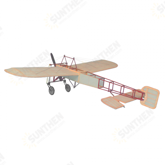 XI V2 420mm Wingspan 1/20 Scale Balsa Wood Laser Cut RC Airplane Warbird KIT With Wheels & Covering Filme