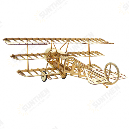 Dr.1 358mm Wingspan Balsa Wood Laser Cut Triplane RC Airplane Warbird KIT Dr.1 358mm Wingspan Balsa Wood Laser Cut Triplane RC Airplane Warbird KIT