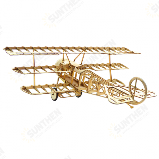 Dr.1 358mm Wingspan Balsa Wood Laser Cut Triplane RC Airplane Warbird KIT