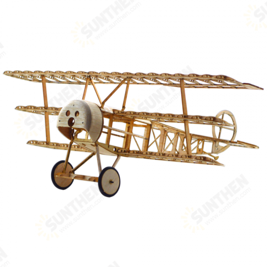 Dr.1 358mm Wingspan Balsa Wood Laser Cut Triplane RC Airplane Warbird KIT