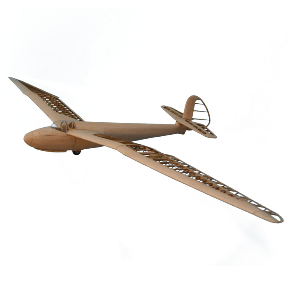 1422mm Wingspan 1/12 Scale Balsa Wood Laser Cut RC Airplane Glider KIT