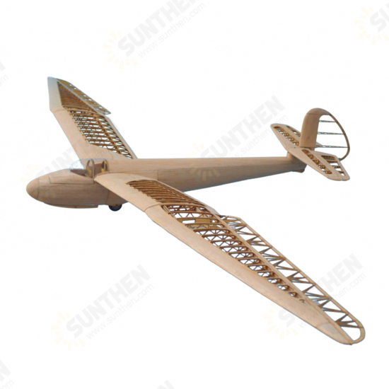 1422mm Wingspan 1/12 Scale Balsa Wood Laser Cut RC Airplane Glider KIT