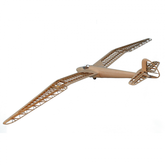 1422mm Wingspan 1/12 Scale Balsa Wood Laser Cut RC Airplane Glider KIT