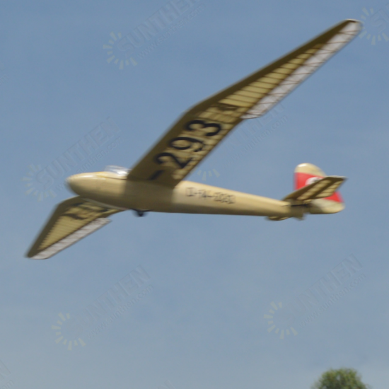 1422mm Wingspan 1/12 Scale Balsa Wood Laser Cut RC Airplane Glider KIT