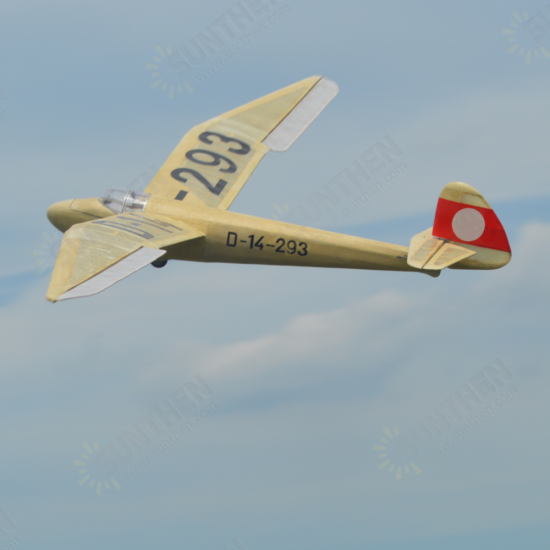 1422mm Wingspan 1/12 Scale Balsa Wood Laser Cut RC Airplane Glider KIT