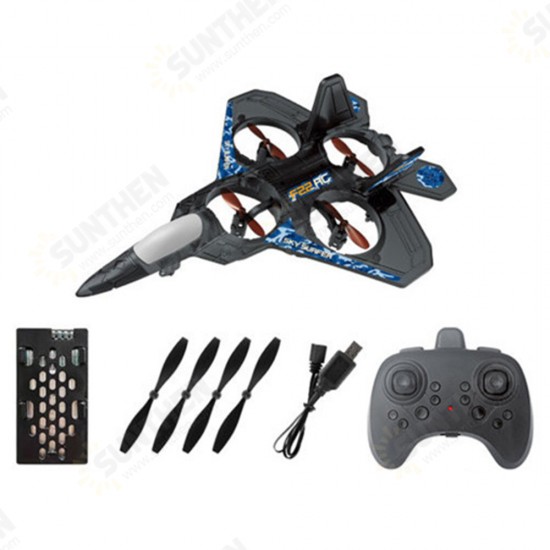 F22 180mm Wingspan 2.4GHz 6CH 6-Axis Gyro 3D Aerobatics EPP RC Airplane Glider Warbird Fighter RTF With Night Flight Light