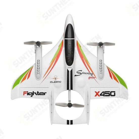 X450 VTOL 2.4G 6CH EPO 450mm Wingspan 3D/6G Mode Switchable Aerobatics RC Airplane RTF