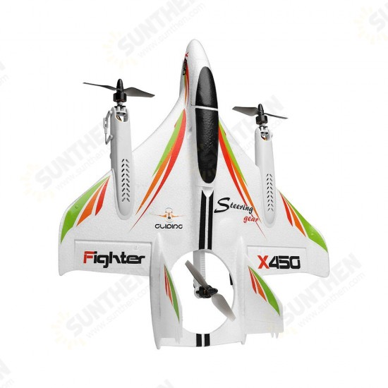 X450 VTOL 2.4G 6CH EPO 450mm Wingspan 3D/6G Mode Switchable Aerobatics RC Airplane RTF