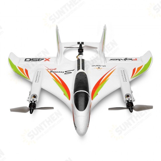 X450 VTOL 2.4G 6CH EPO 450mm Wingspan 3D/6G Mode Switchable Aerobatics RC Airplane RTF