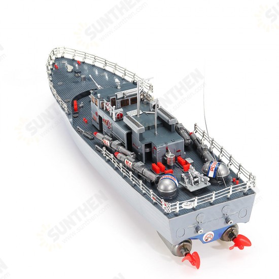 1/115 2.4G EHT-2877 Missile Destroyer RC Boat 4km/h With Two Motor And Light Vehicle Models