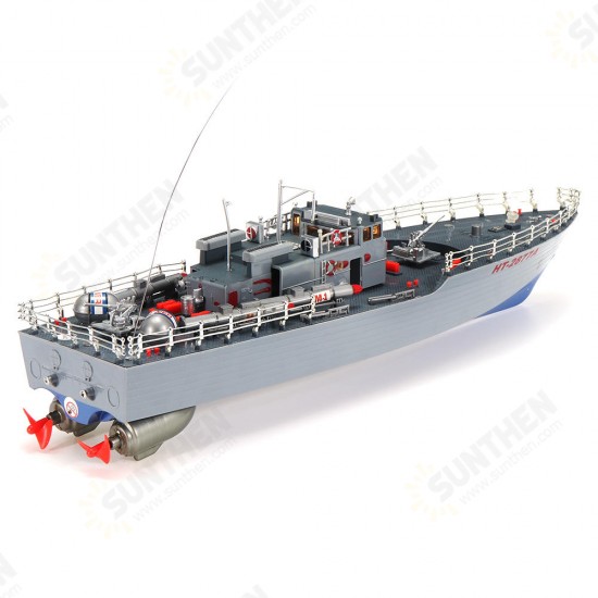 1/115 2.4G EHT-2877 Missile Destroyer RC Boat 4km/h With Two Motor And Light Vehicle Models