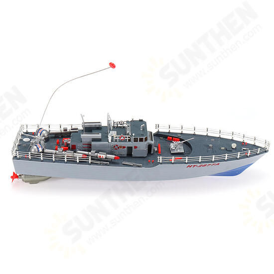 1/115 2.4G EHT-2877 Missile Destroyer RC Boat 4km/h With Two Motor And Light Vehicle Models