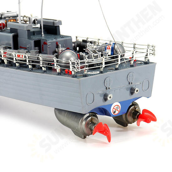 1/115 2.4G EHT-2877 Missile Destroyer RC Boat 4km/h With Two Motor And Light Vehicle Models