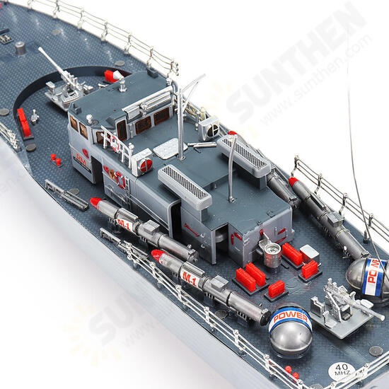 1/115 2.4G EHT-2877 Missile Destroyer RC Boat 4km/h With Two Motor And Light Vehicle Models