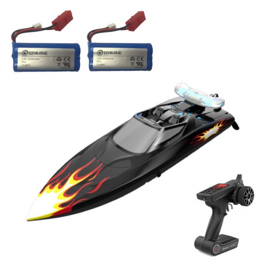 EBT04 Several Battery RTR 2.4G 4CH 40km/h Brushless RC Boat Vechicles Models w/ Colorful Lights Water Cooling System