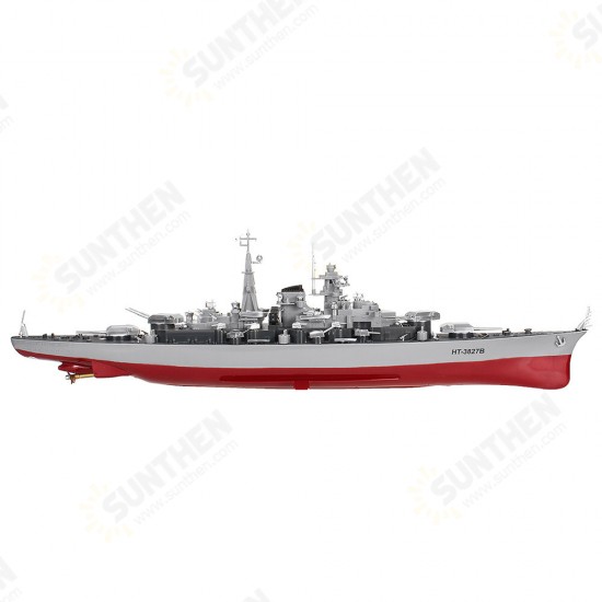 HT 1/360 3827B 71cm Warship Rotable Turret Ship 2.4G 4CH Wireless RC Boat Vehicle Models