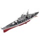 HT 1/360 3827B 71cm Warship Rotable Turret Ship 2.4G 4CH Wireless RC Boat Vehicle Models