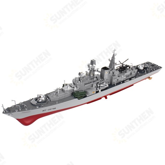 HT 2879B 1/275 RTR 78cm 2.4G 4CH RC Boat Vehicles Millitary Warship Torpedo LED Lighting Models