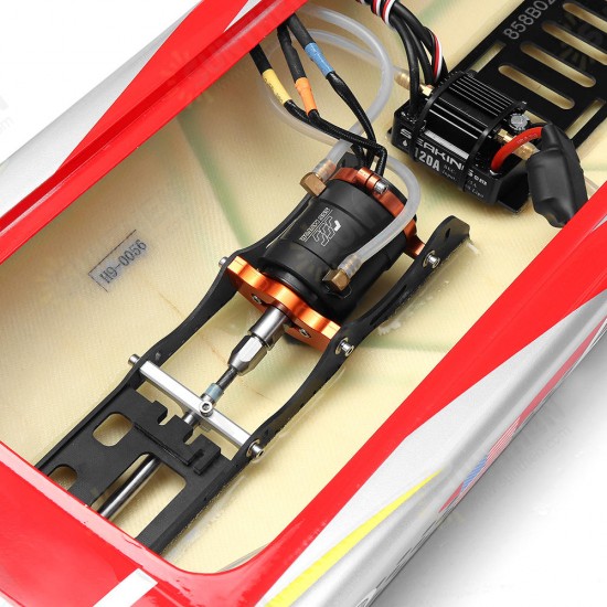 1126 880mm Lucky OCT 2.4G 120A ESC Brushless RC Boat w/ Water Cooling System Without Servo TX Battery