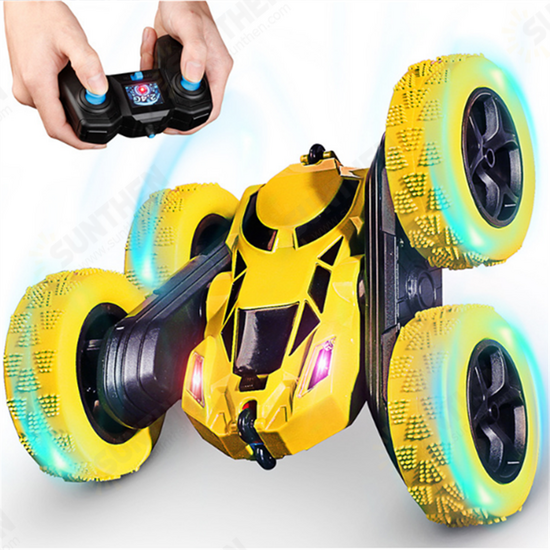 828G 2 in 1 RC Car 2.4G 1:16 Stunt Drift Deformation LED Light Tank Tracked Jumping 360° Flip Vehicle Kids Child Toys