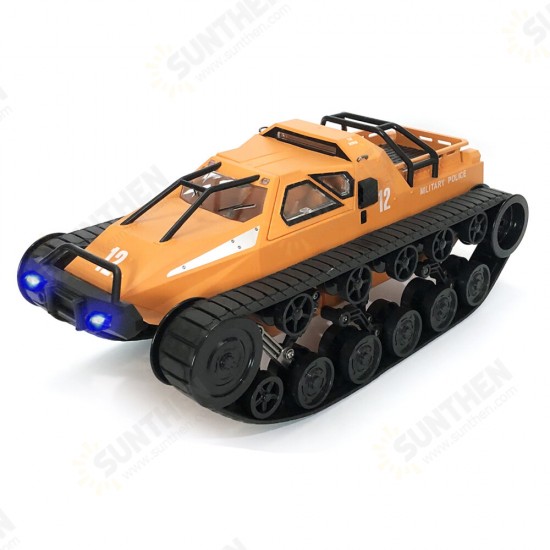 EAT06 Remote Control Tank 1/12 RC Crawler 2.4G High Speed 12km/h Off-Road RC Car All Terrain Drift Tank Full Proportional Control RC Vehicle Models with Head Light