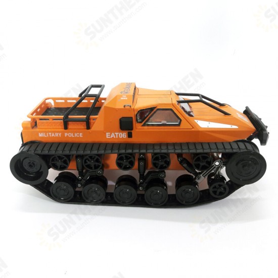 EAT06 Remote Control Tank 1/12 RC Crawler 2.4G High Speed 12km/h Off-Road RC Car All Terrain Drift Tank Full Proportional Control RC Vehicle Models with Head Light