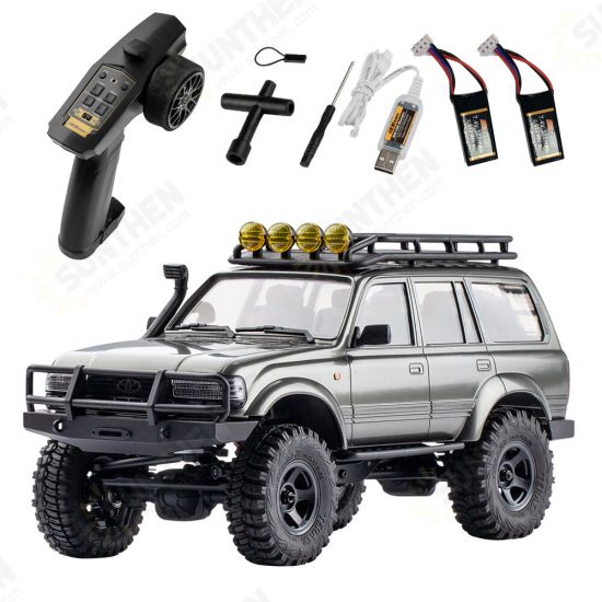 1/18 RC Car 2.4G Land Cruiser 80 For TOYOTA With Two Batteries Partly Waterproof RC Crawler Off Road RC Vehicle Models RTR Remote Control Car