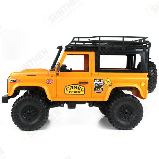 MN90 1/12 2.4G 4WD RC Car w/ Front LED Light 2 Body Shell Roof Rack Crawler Off-Road Truck RTR Toy