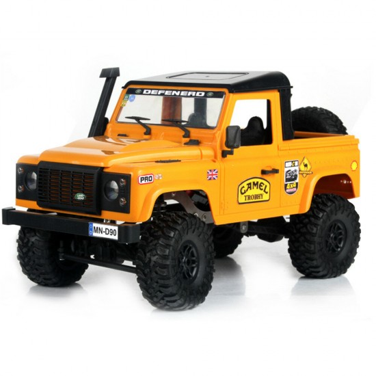 MN90 1/12 2.4G 4WD RC Car w/ Front LED Light 2 Body Shell Roof Rack Crawler Off-Road Truck RTR Toy