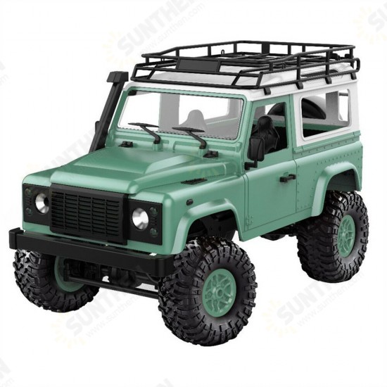 MN90 1/12 2.4G 4WD RC Car w/ Front LED Light 2 Body Shell Roof Rack Crawler Off-Road Truck RTR Toy