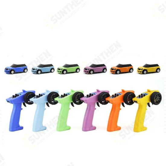 1/76 2.4G RWD Fully Proportional Mini RC Car LED Light Vehicles Model Kids Children Toys