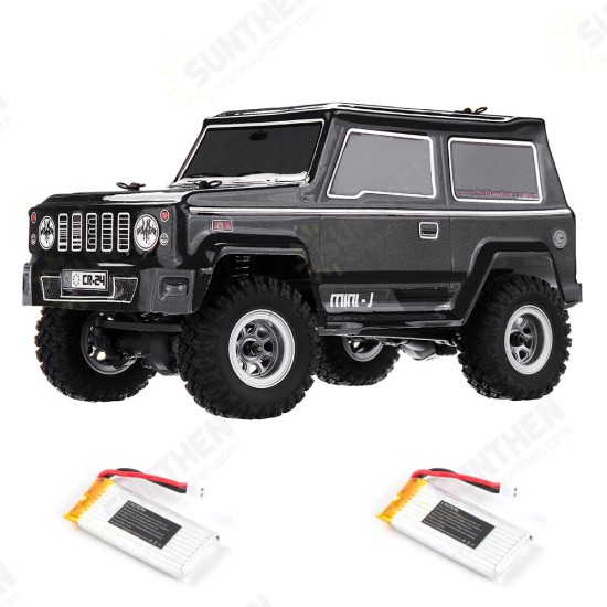 1/24 Mini RC Car Crawler with Two Batteries 4WD 2.4G Waterproof RC Vehicle Model RTR for Kids and Adults