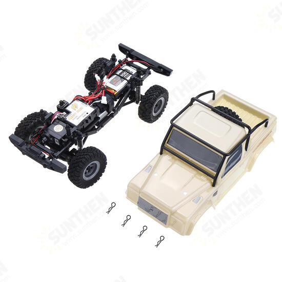 1/24 Mini RC Car Crawler with Two Batteries 4WD 2.4G Waterproof RC Vehicle Model RTR for Kids and Adults