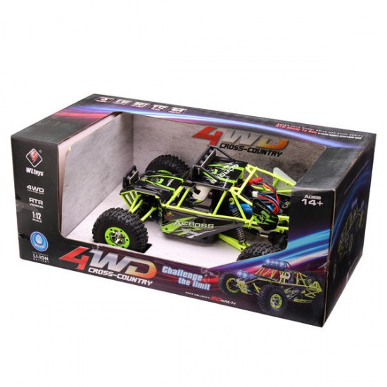 12427 2.4G 1/12 4WD Crawler RC Car With LED Light Two Battery 7.4V 1500mAh