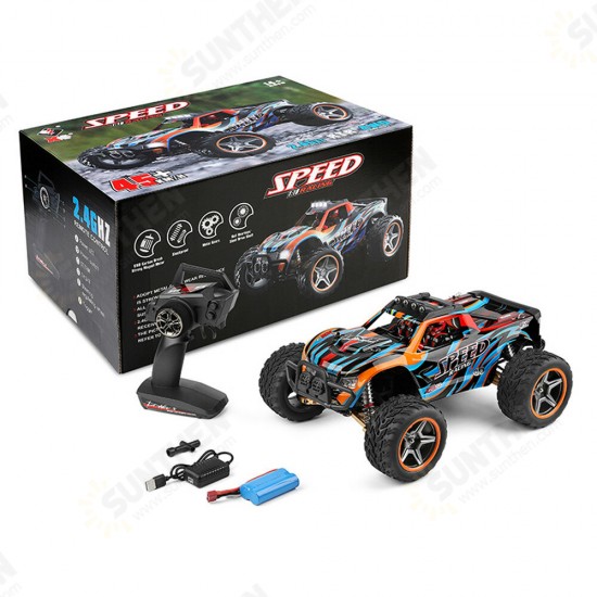 104009 1/10 2.4G 4WD Brushed RC Car High Speed Vehicle Models Toy 45km/h