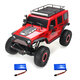 104311 1/10 2.4G 4X4 Crawler RC Car Desert Mountain Rock Vehicle Models With Two Motors LED Head Light Two Battery