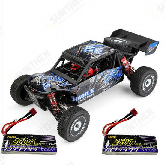 124018 1:12 RTR Upgraded 7.4V 2600mAh 2.4G 4WD 60km/h Metal Chassis RC Car Vehicles Models Two/Three Batteries