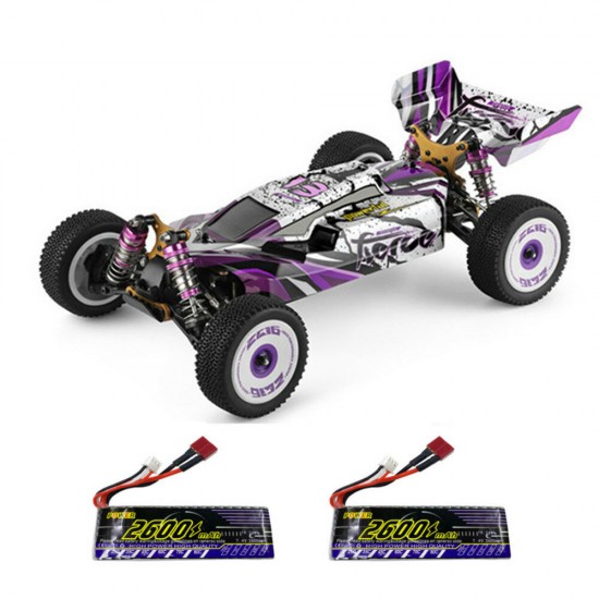 124019 RTR Two/Three Upgraded 2600mAh Battery 2.4G 4WD 60km/h Metal Chassis RC Car Vehicles Models Toys