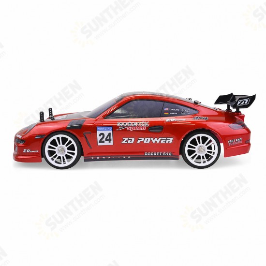 ZD 1/16 2.4G 4WD Racing ROCKET S16 Drift Brushless Flat Sports Drift RC Car Vehicle Models