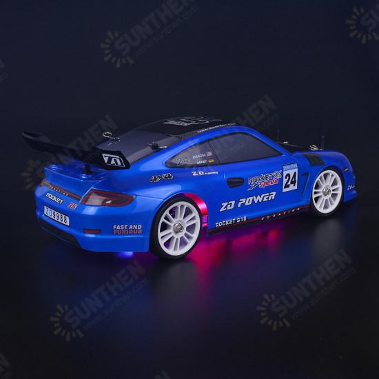 ZD 1/16 2.4G 4WD Racing ROCKET S16 Drift Brushless Flat Sports Drift RC Car Vehicle Models