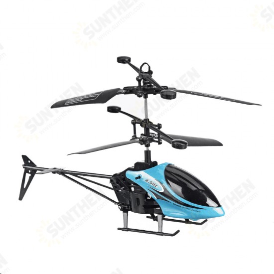 2CH Fall Resistant Remote Control Mini Helicopter with LED Light for Children Outdoor Toys