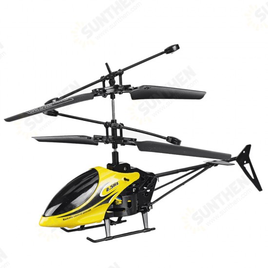 2CH Fall Resistant Remote Control Mini Helicopter with LED Light for Children Outdoor Toys