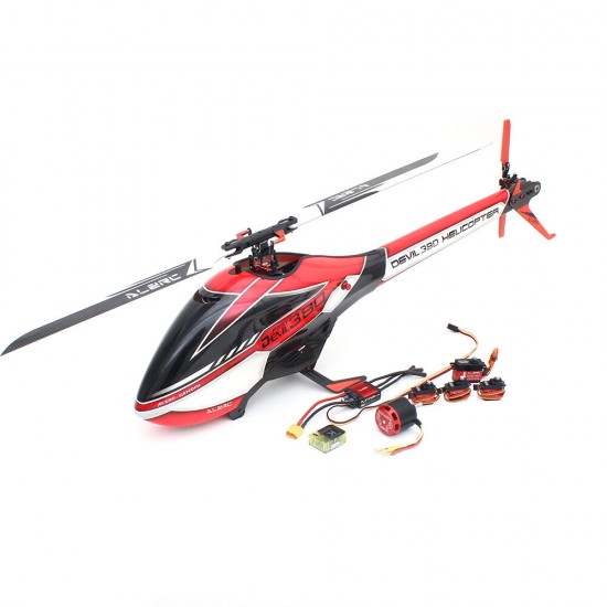 Devil 380 FAST FBL 6CH 3D Flying Flybarless RC Helicopter Super Combo With Motor ESC Servo Gyro