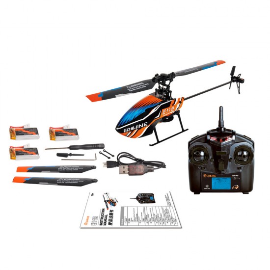 E119 2.4G 4CH 6-Axis Gyro Flybarless RC Helicopter RTF 3pcs 4pcs Batteries Version