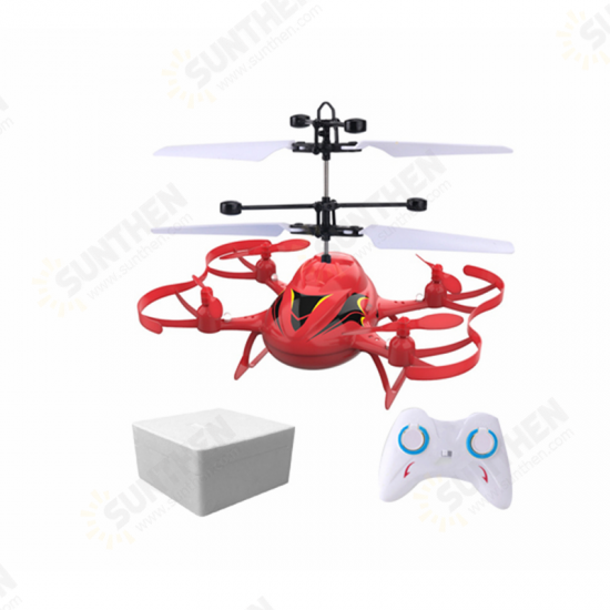 Mini 4CH RC Helicopter With LED Light Gesture Sensing Hovering Induction Children Gift Outdoor Toys