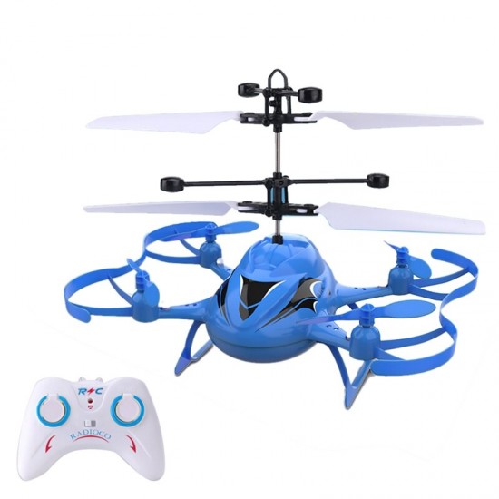 Mini 4CH RC Helicopter With LED Light Gesture Sensing Hovering Induction Children Gift Outdoor Toys