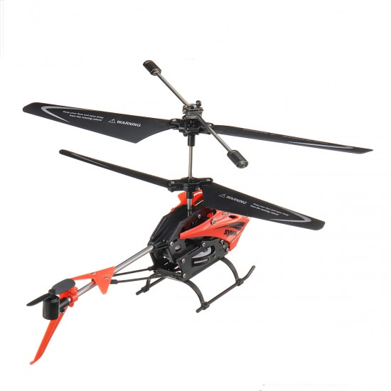 S11 3CH Single-blade Electronic Gyroscope LED Light Omni-Directional Controls Alloy RC Helicopter RTF for Kids