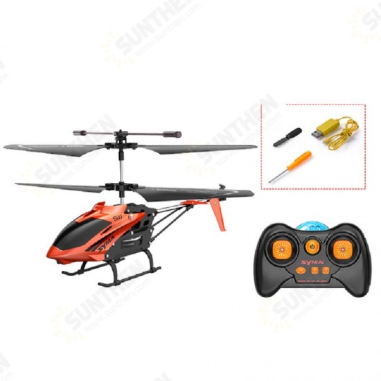 S11 3CH Single-blade Electronic Gyroscope LED Light Omni-Directional Controls Alloy RC Helicopter RTF for Kids