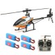 V950 2.4G 6CH 3D6G System Brushless Flybarless RC Helicopter RTF With 4PCS 11.1V 1500MAH Lipo Battery